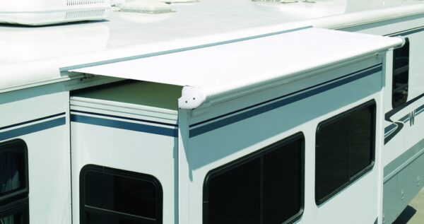 Carefree of Colorado Awning Fabric 12 Feet 4 Inches, Solid White Denim