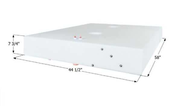 Icon 81-Gallon Fresh Water Tank, Rectangular, White