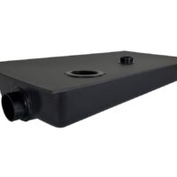Icon 9-Gallon Waste Holding Tank, Black ABS, Flange Mount, 3" Outlet