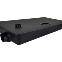 Icon 9-Gallon Waste Holding Tank, Black ABS, Flange Mount, 3" Outlet