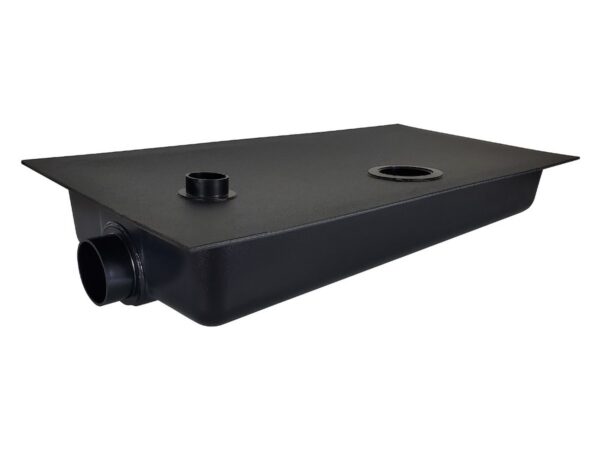 Icon 9-Gallon Waste Holding Tank, Black ABS, Flange Mount, 3" Outlet