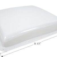 Icon Rectangular Bubble Skylight, 31.5 x 30 Inch Flange, Polycarbonate, White