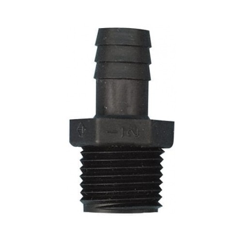 Valterra Male Threaded Adapter, 1/4-Inch to 3/8-Inch, Black