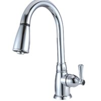 Dura Faucet 8 Inch Pull-Out Kitchen Faucet, Chrome