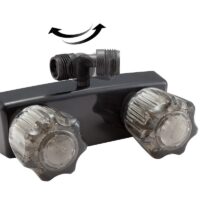 Dura Faucet Shower Control Valve with Dual Knobs, Black, Matte