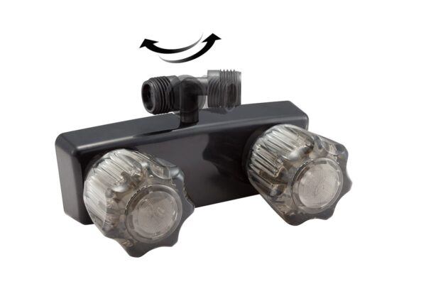 Dura Faucet Shower Control Valve with Dual Knobs, Black, Matte
