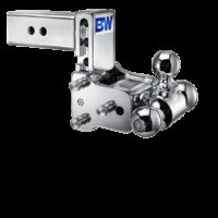 B&W Trailer Hitch Ball Mount 2-1/2" Receiver 14,500 lb Triple Ball Chrome with Swivels