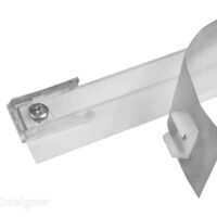 RV Designer Wall-Mount Curtain Track, 45 Inch, White