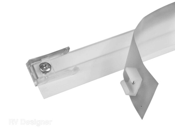 RV Designer Wall-Mount Curtain Track, 45 Inch, White