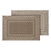 Faulkner 5 by 8 Foot Reversible Patio Mat, Beige Vineyard