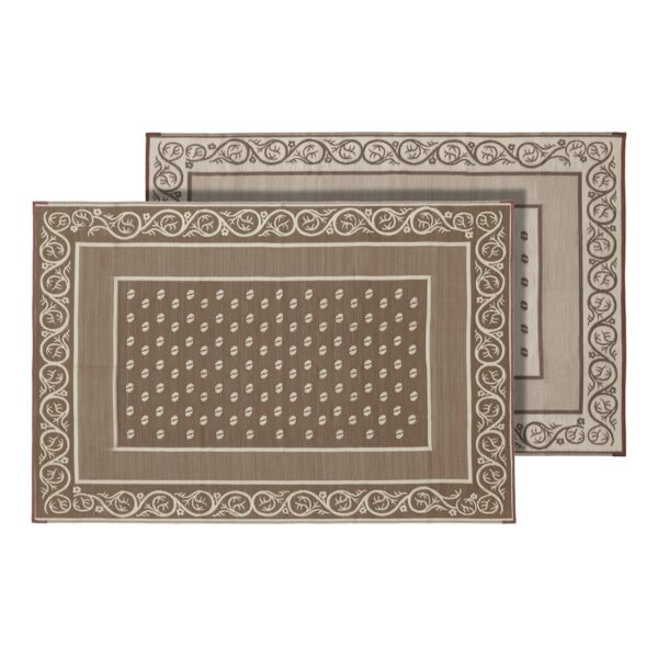 Faulkner 5 by 8 Foot Reversible Patio Mat, Beige Vineyard