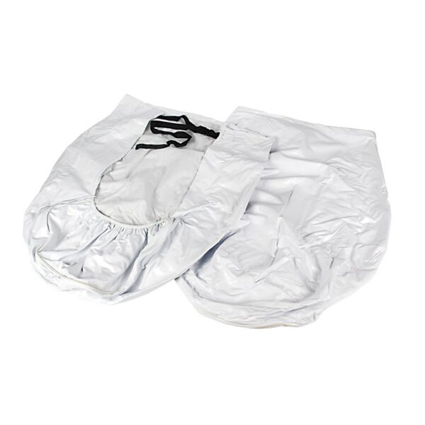 Camco Tire Cover, 27-29", Arctic White Vinyl, Set of 2