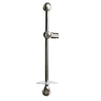 Empire RV Shower Slide Bar with Soap Dish, 21 Inch, Aluminum, Silver