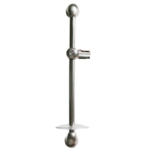 Empire RV Shower Slide Bar with Soap Dish, 21 Inch, Aluminum, Silver