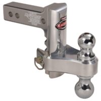 Trimax Dual Hitch Ball Mount, 2-Inch Receiver, 10,000 LBS, Aluminum, Silver