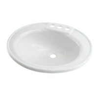 Lippert Better Bath Oval Sink, 3-Hole, Drop-In, White