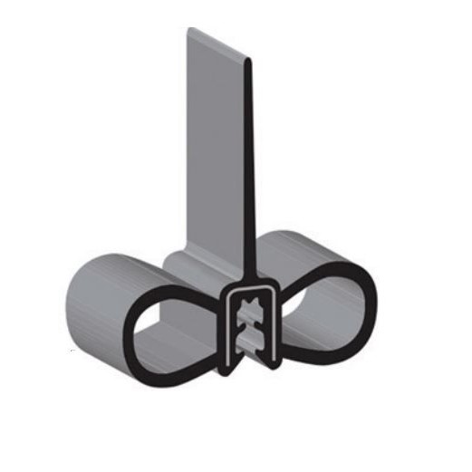 Clean Seal Slide Out Seal, Black, Single Wiper, 2-1/2" x 13/16", 50 Feet