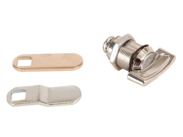 RV Designer Compartment Lock Cylinder, 5/8 Inch, Chrome Plated