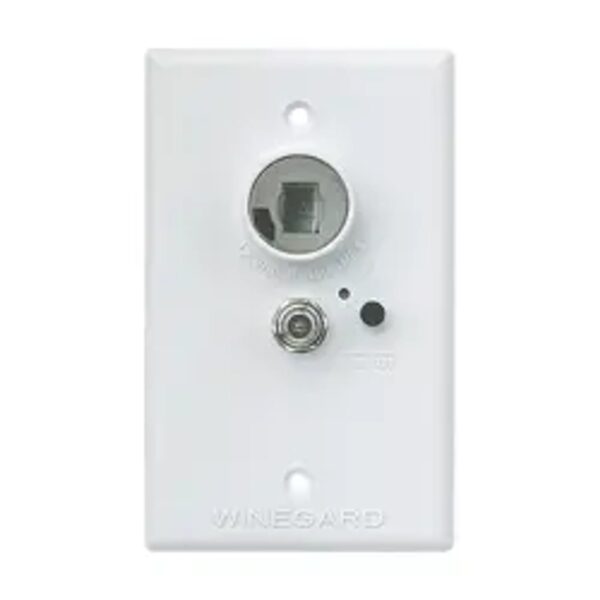 Winegard Wall Plate Power Supply with 2-Way Splitter, White