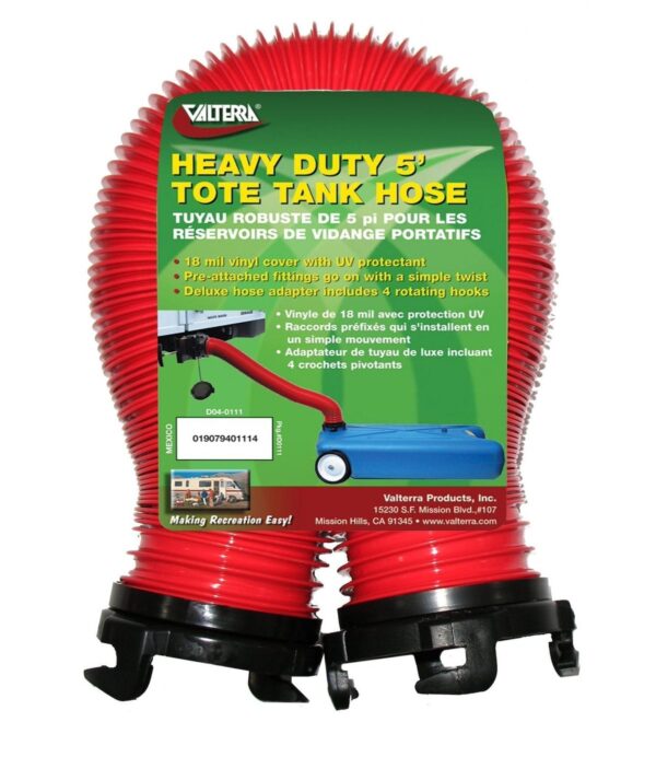 Valterra Viper Sewer Hose, 5 ft, 3 in Diameter, Red