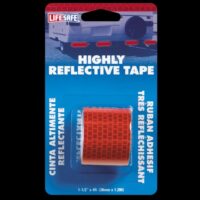 Reflective Tape Red, 4 Feet x 1.5 Inch Roll, Adhesive