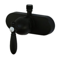 Empire Faucets Bathtub Valve, Single Handle, Wall Mount, Matte Black