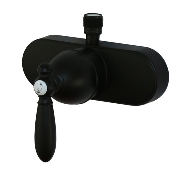 Empire Faucets Bathtub Valve, Single Handle, Wall Mount, Matte Black