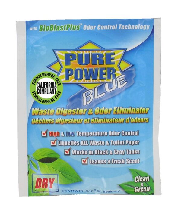 Valterra Pure Power Blue 2-in-1 Tank Treatment, Bag of 8, 2 Ounce Packets