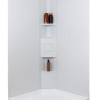 Icon 2-Piece Neo-Angle RV Shower Surround, 27" x 72", White