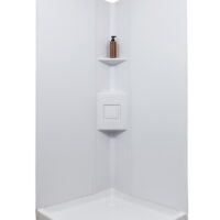Icon 2-Piece Rectangular RV Shower Surround, 36-1/4" x 72", White