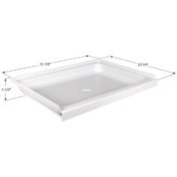 Icon Rectangular Shower Pan, Polar White, 31-7/8" x 23-3/4"