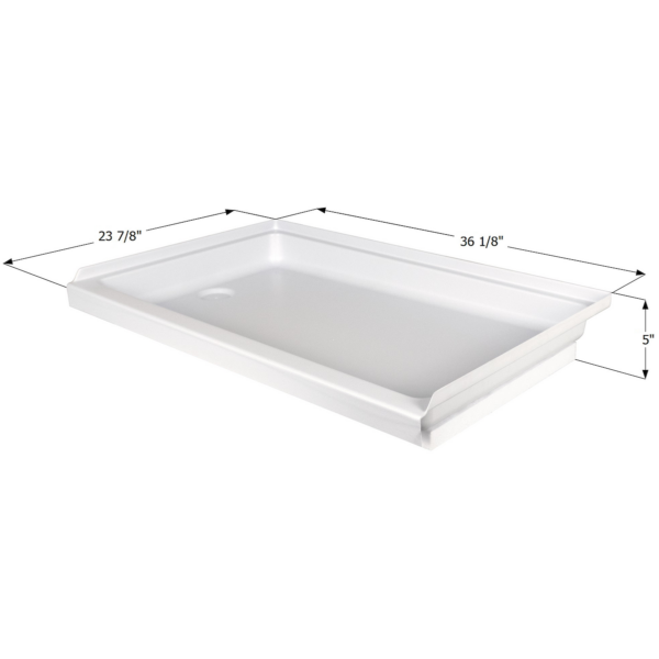 Icon Rectangular Shower Pan, Polar White, 36-1/8" x 23-7/8"