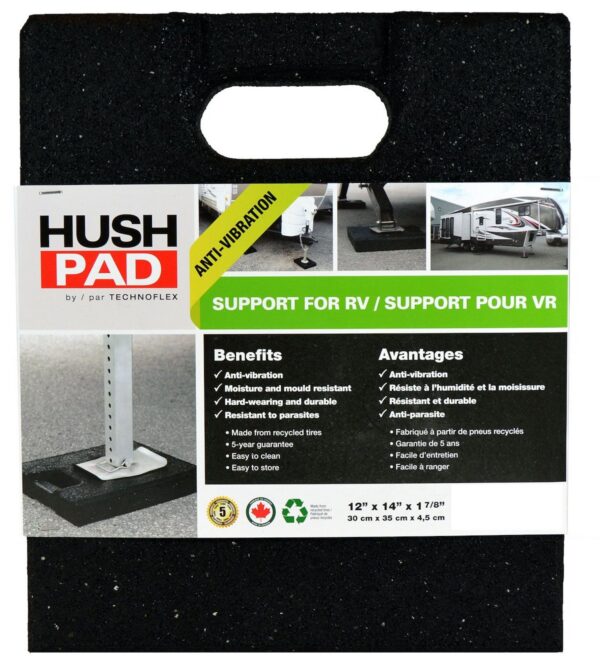 Heng's 14 x 12 Inch Stabilizer Jack Stand Pad, Recycled Rubber