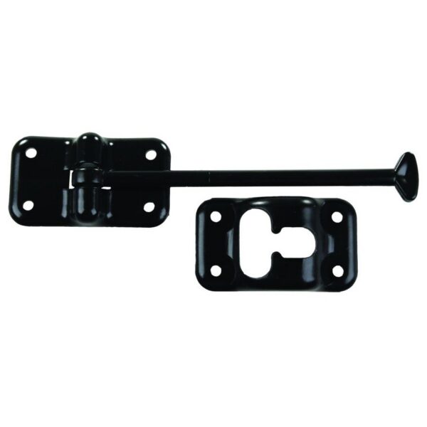 JR Products 6 Inch T-Style Door Catch, Black