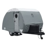 Classic Accessories Micro Trailer Cover, 10-12 Feet, Gray and White