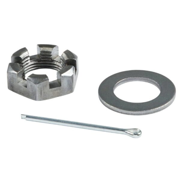 Lippert Trailer Spindle Nut, Slotted Hex with Washer