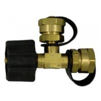 Marshall Excelsior Propane Tee Adapter, 1-5/16-Inch ACME Inlet, Dual 1-Inch-20 Outlets