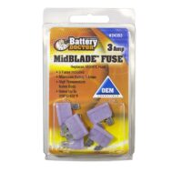 WirthCo Battery Doctor 3-Amp ATC Blade Fuse, Violet, Pack of 5