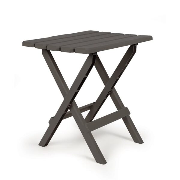 Camco Rectangular Folding Side Table, 18" x 15", Charcoal