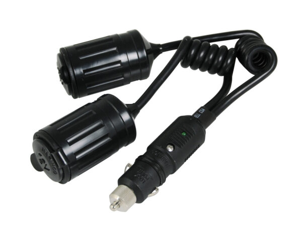 Marinco 12 Volt Power Adapter, Dual Lighter Sockets, 10 Amp, with LED