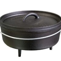 Camp Chef Cast Iron Dutch Oven, 4 Quart, 10 Inch, Black