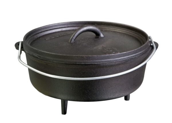 Camp Chef Cast Iron Dutch Oven, 4 Quart, 10 Inch, Black