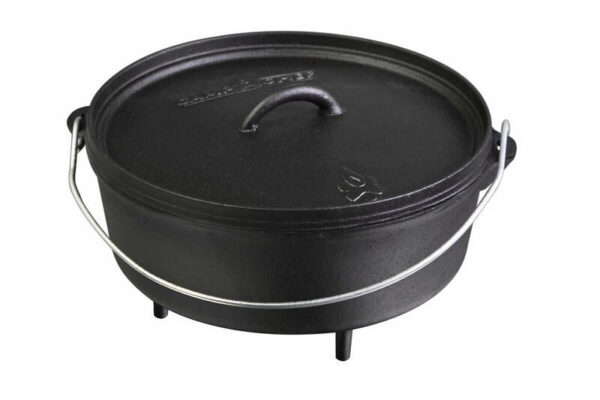 Camp Chef Cast Iron Dutch Oven, 6 Quart, 12 Inch, Black