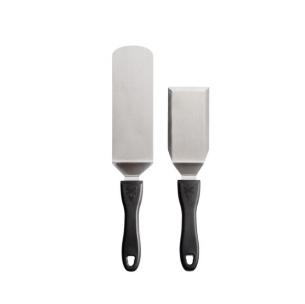 Camp Chef Stainless Steel Spatula Set, Silver, with Cutting Board