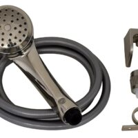 Phoenix Products Hand-Held Shower Head, Silver Brass with Brushed Nickel Finish, with Hose