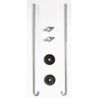 East Penn J-Type Battery Hold Down Bolt Set, 10 inch, Silver, 2-Pack