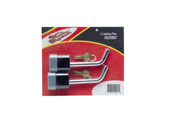 Demco 5/8" Locking Hitch Pin Set, 2-pack, with Dust Covers