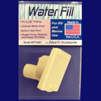 Zebra RV Fresh Water Inlet, 1.25 Inch Hose Barb, Colonial White