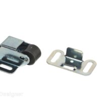 RV Designer 1-1/4 Inch Roller Door Catch, Silver, Set of 2