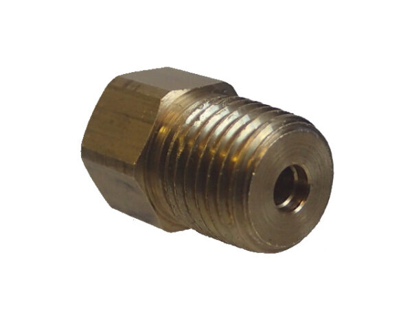 MB Sturgis Propane Adapter Fitting, 1/4-Inch Female Inverted Flare to Male Threads